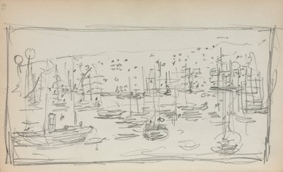 Italienisches Skizzenbuch: Hafen Seite 78, 1898-1899 von Maurice Brazil Prendergast
