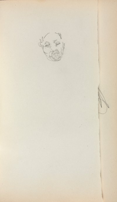 Italienisches Skizzenbuch: Kopf eines Mannes Seite 221, 1898-1899 von Maurice Brazil Prendergast