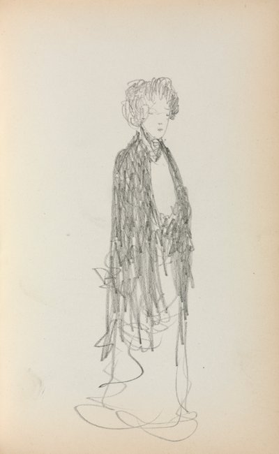 Italienisches Skizzenbuch: Stehende Frau Seite 213, 1898-1899 von Maurice Brazil Prendergast