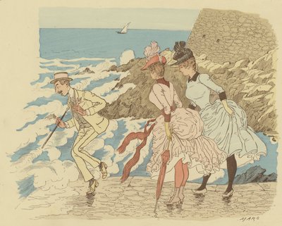 Auf dem Steg in La Condamine in Monte Carlo; Monaco von Maurice Charles Mathieu Bonvoisin