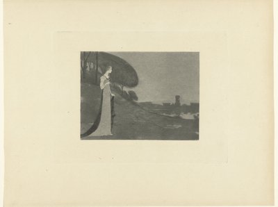 Frau in Landschaft von Maurice Dumont