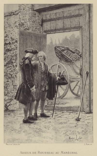 Abschied von Rousseau vom Marschall (Gravur) von Maurice Leloir