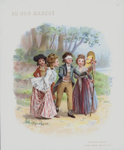 Verstecken spielen, Kostüme aus der Zeit von Louis XVI von Maurice Leloir