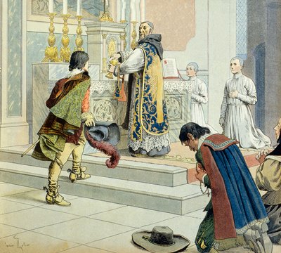 Geschichte Frankreichs: Francois Leclerc du Tremblay genannt Pater Joseph (1577-1638) graue Eminenz (Vertrauter und Mitarbeiter) von Kardinal Richelieu (Armand Jean du Plessis) von Maurice Leloir