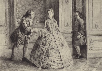 Illustration für Buch III von Les Confessions de Jean-Jacques Rousseau von Maurice Leloir