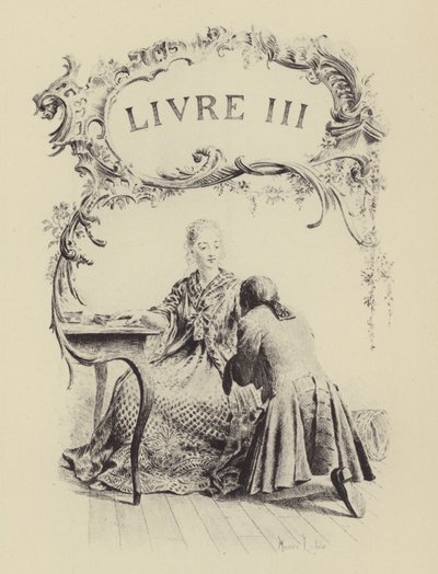 Illustration für Buch III von Les Confessions de Jean-Jacques Rousseau von Maurice Leloir