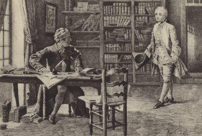 Illustration für Buch IX von Les Confessions de Jean-Jacques Rousseau von Maurice Leloir