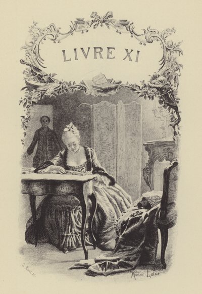 Illustration für Buch XI von Les Confessions de Jean-Jacques Rousseau von Maurice Leloir