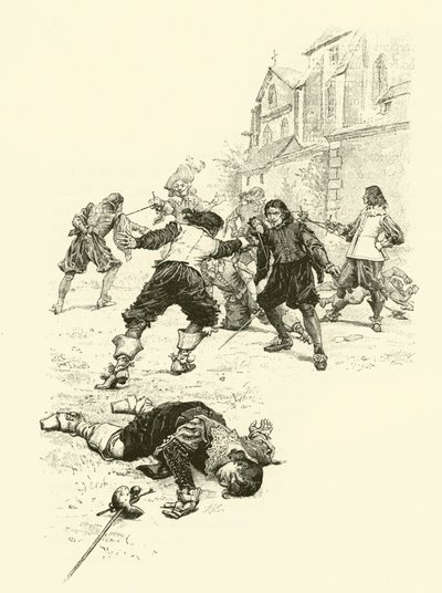 Illustration für Die drei Musketiere von Maurice Leloir