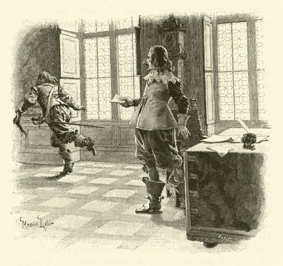 Illustration für Die drei Musketiere (Gravur) von Maurice Leloir