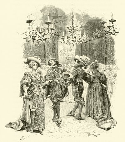 Illustration für Die drei Musketiere (Stich) von Maurice Leloir