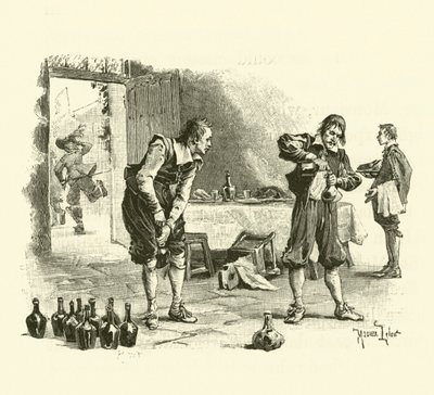 Illustration für Die drei Musketiere (Gravur) von Maurice Leloir