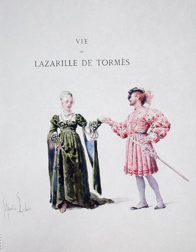 Lazarillo de Tormes mit einer Frau, aus 