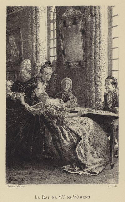 Die Ratte von Madame de Warens (Gravur) von Maurice Leloir
