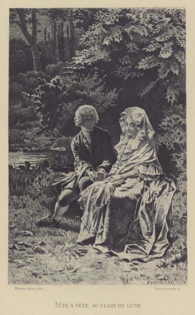 Tête-à-Tête im Mondlicht von Maurice Leloir