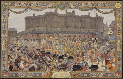 Der Einzug von König Ludwig XIV. und seiner Königin in Paris, durch das Porte Sainte-Antoine von Maurice Leloir