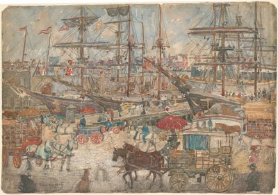 Docks, East Boston von Maurice Brazil Prendergast