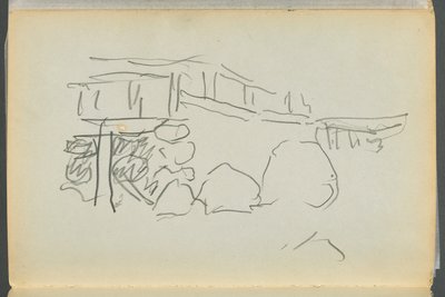 Skizzenbuch - Das Granite Shore Hotel, Rockport, Seite 178: Zaun von Maurice Prendergast