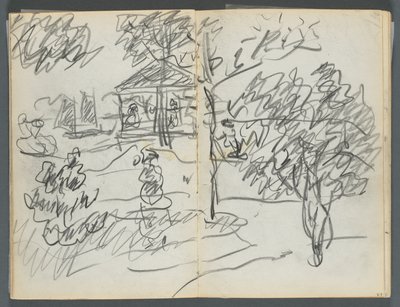 Skizzenbuch, Die Dells, Nr. 127, Seite 066 & 67: Landschaft von Maurice Prendergast