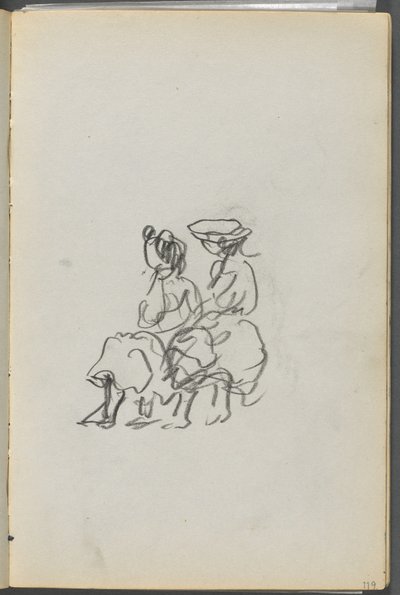 Skizzenbuch, The Dells, Nr. 127, Seite 119: Zwei sitzende Figuren von Maurice Prendergast
