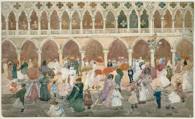 Sonnenlicht auf der Piazzetta von Maurice Prendergast