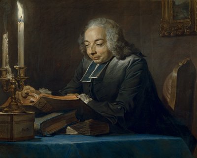 Abbe Jean-Jacques Huber, 1742 von Maurice Quentin de La Tour