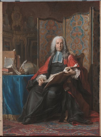 Porträt von Gabriel Bernard de Rieux von Maurice Quentin de La Tour