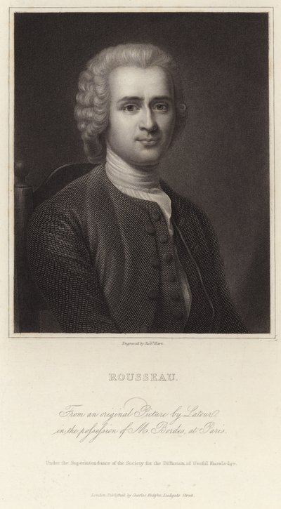 Porträt von Jean-Jacques Rousseau von Maurice Quentin de La Tour