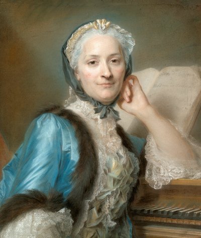Porträt von Madame Anne-Jeanne Cassanéa de Mondonville, geborene Boucon (1708-1780) von Maurice Quentin de Latour