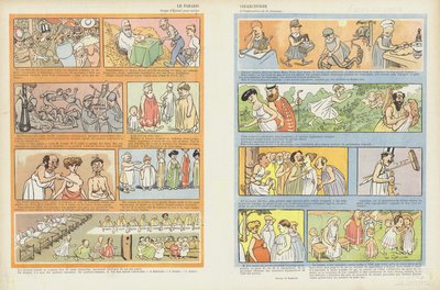 Das kollektivistische Paradies. Illustration für Le Rire von Maurice Radiguet