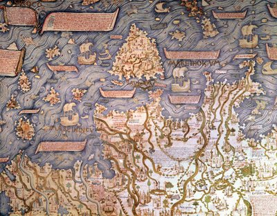 Ansicht des Archipels von Borneo (Detail) von Mauro Fra