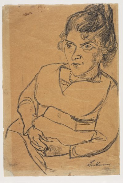 Fridel Battenberg, Halbfigur, sitzend von Max Beckmann