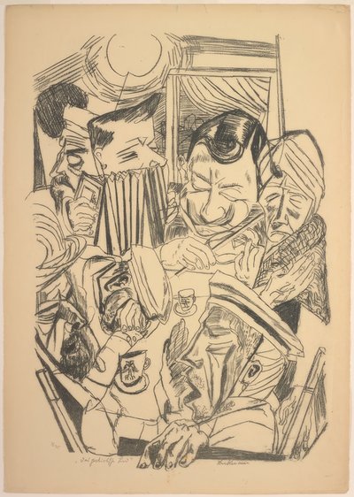 Das patriotische Lied, Platte neun aus Die Hölle von Max Beckmann