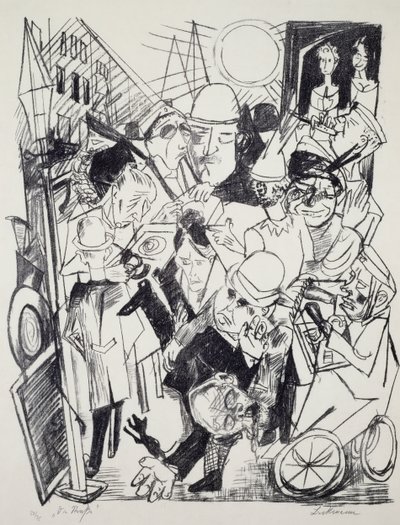 Die Straße, von Max Beckmann (1884-1950), Radierung. Deutschland, 20. Jahrhundert. von Max Beckmann
