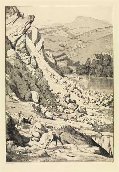 Bergsturz (Intermezzi, Opus IV, Blatt 6) von Max Klinger