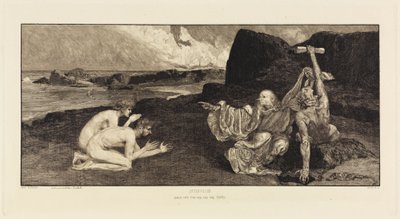 Intermezzo (Adam und Eva und Tod und Teufel) (Eine Liebe, Opus X, Blatt 6) von Max Klinger
