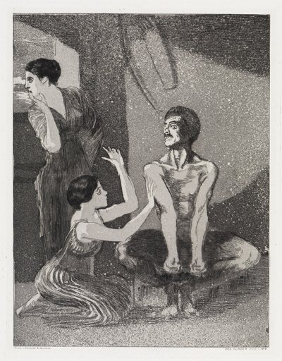 Mädchen und Schütze (Zelt, Opus XIV, 1. Teil, Nr. 9) von Max Klinger