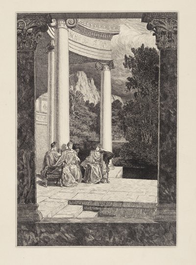 Psyche und ihre Schwestern (Amor und Psyche, Opus V, Blatt 18) von Max Klinger