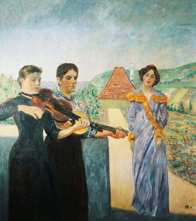 Drei Frauen im Weinberg, 1912 von Max Klinger