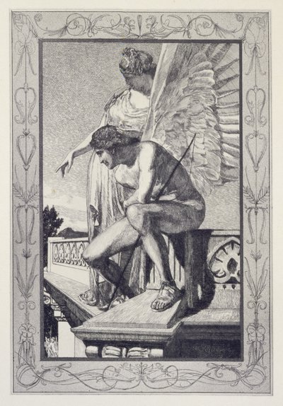 Venus zeigt Psyche dem Amor, Tafel 4 aus der Serie „Amor und Psyche: Opus V“ von Max Klinger