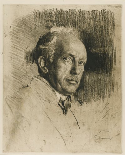 Porträt des Komponisten Richard Strauss von Max Liebermann