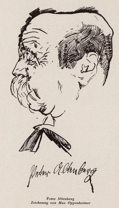 Peter Altenberg, österreichischer Schriftsteller und Dichter von Max Oppenheimer