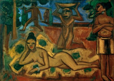 Frauen auf Palau von Max Pechstein