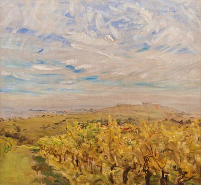 Früher Herbst in der Pfalz. Weinberge bei Neukastel von Max Slevogt