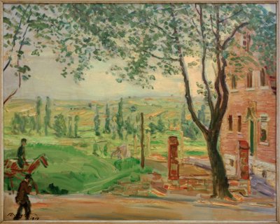Rotes Haus an der Landauer Straße in Godramstein von Max Slevogt