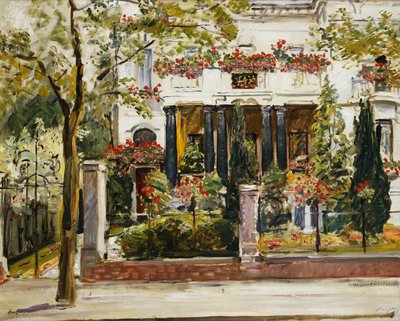 Der Vorgarten der Steinbartschen Villa in Berlin, 1911 von Max Slevogt