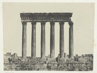 Baalbeck (Heliopolis), Kolonnade des Sonnentempels; Syrien von Maxime Du Camp