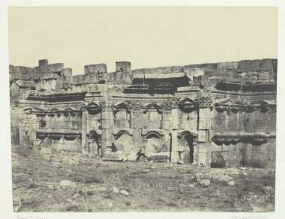 Baalbeck, Innenraum des Tempelkomplexes des Sonnengottes und des Jupiter, Syrien, 1849-51, gedruckt 1852 von Maxime Du Camp