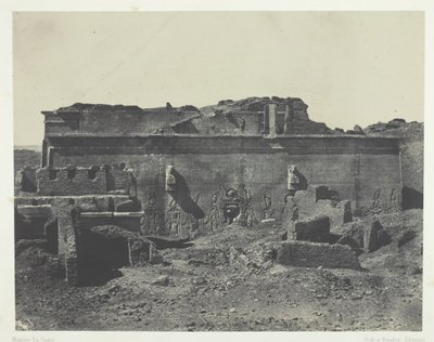 Fassade Rückseite, Großer Tempel von Dendera Teutyres, Oberägypten, 1849-51, gedruckt 1852 von Maxime Du Camp