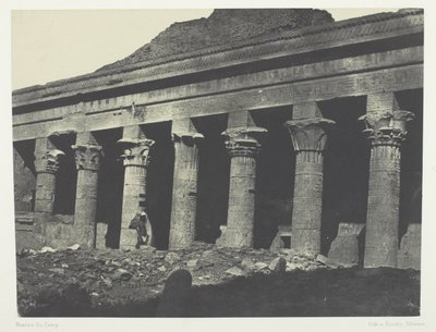 Großer Tempel der Isis in Philä, Galerie Orientale; Nubien, Platte 73 aus dem Album "Ägypten, Nubien, Palästina und Syrien" (1852) von Maxime Du Camp